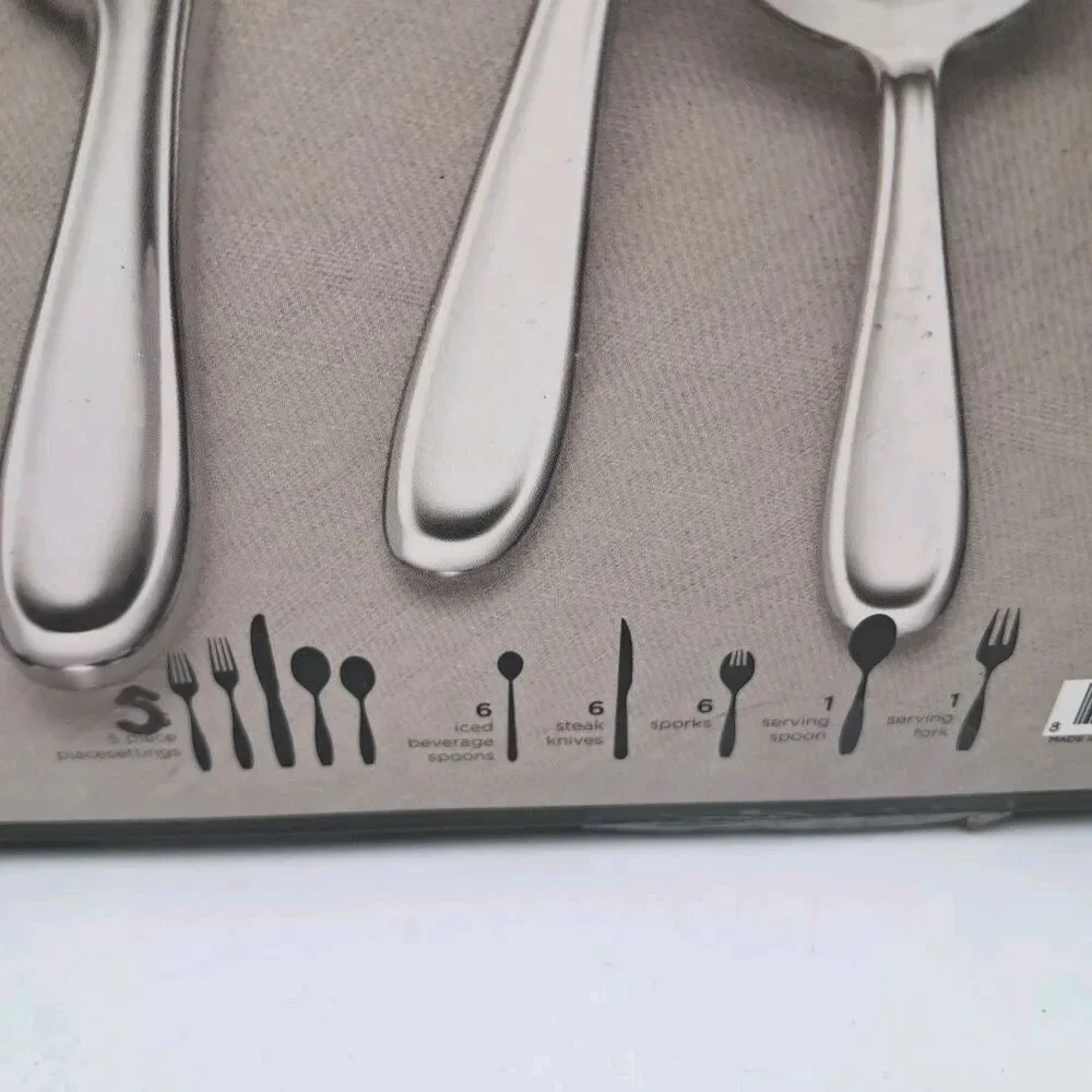 Lenox Barnaby-Cantera 45 Piece Set 18/10 Stainless Serves 5 Flatware NIB Vietnam